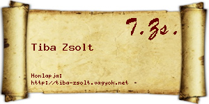 Tiba Zsolt névjegykártya