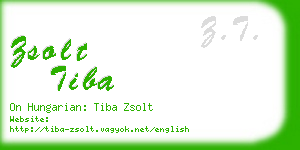 zsolt tiba business card